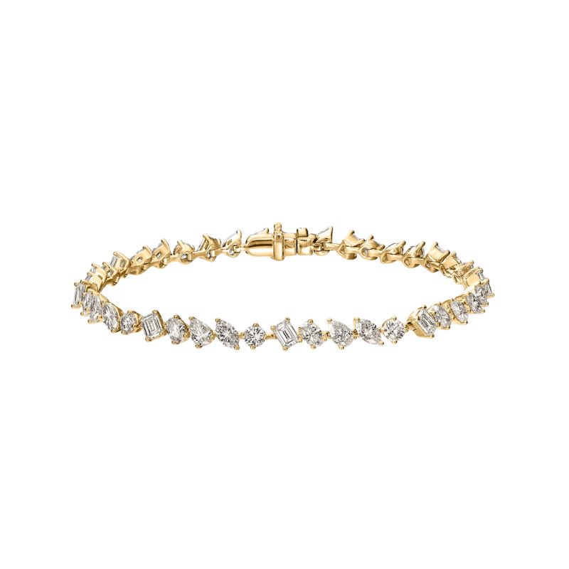 Bachendorf's  Multi-Shape Diamond Straightline Bracelet